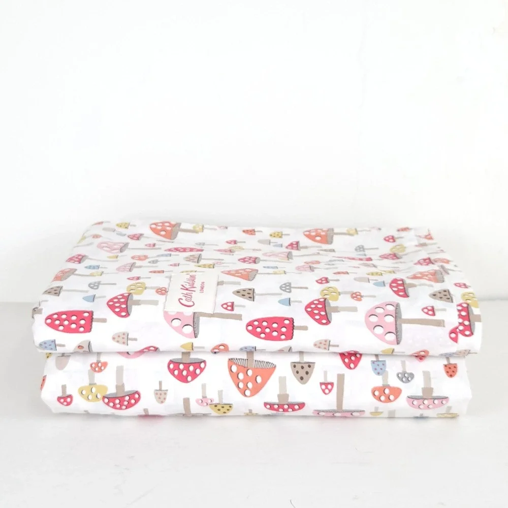 Cath Kidston Mushroom CAL KING Flat Fitted 2pc Sheet 16